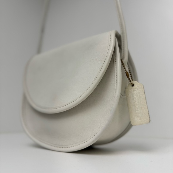 Coach Handbags - COACH VINTAGE Casey Bag in Bone White with Green Scarf